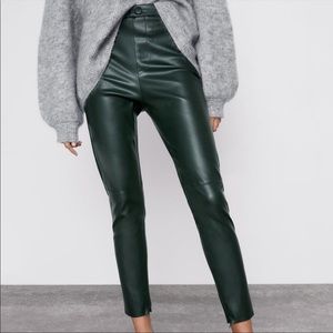 NWT Zara Faux Leather Legging
